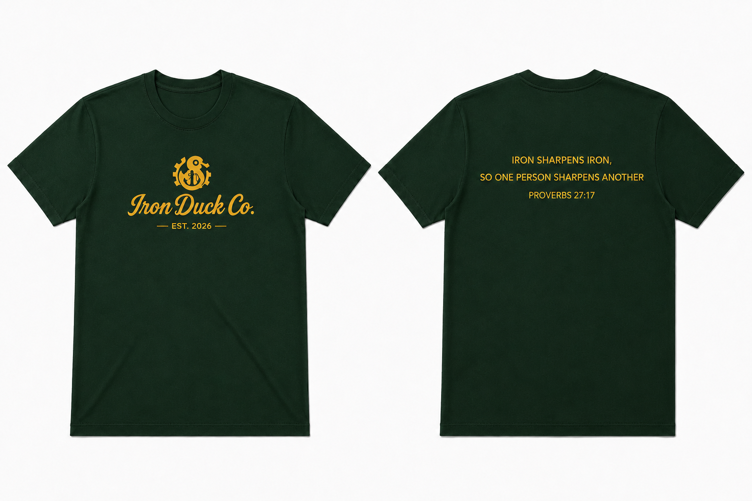 Iron Duck Co. PROVERBS 27:17 Shirt