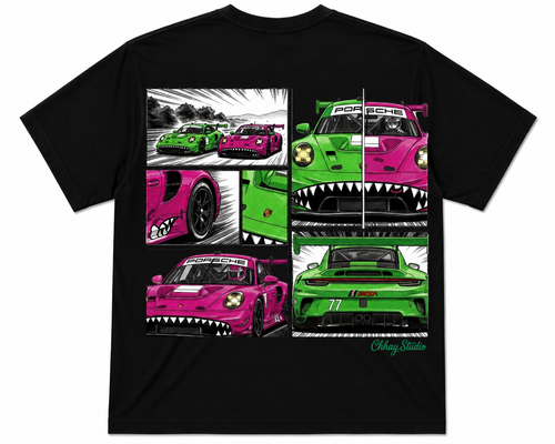 Chhay.Studio Porsche Fan Art of Rexy & Roxy Shirt