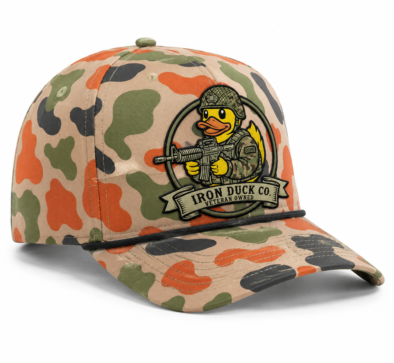 Iron Duck Co OG Logo Hat BLAZE CAMO