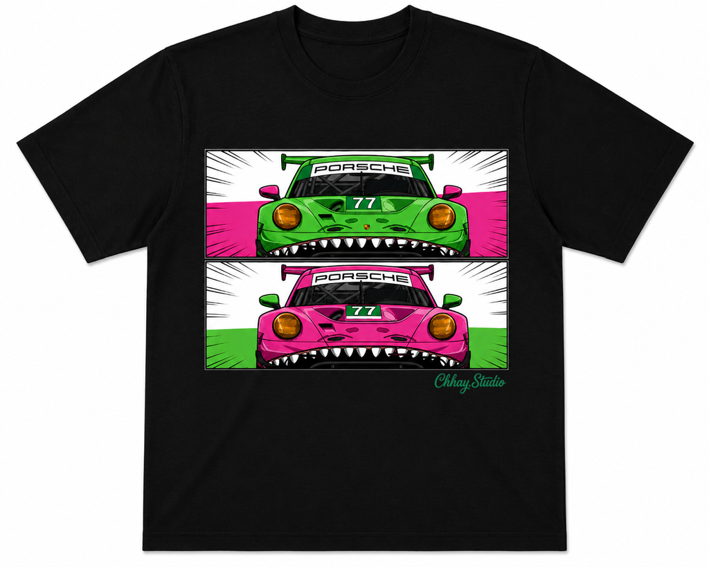 Chhay.Studio Porsche Fan Art of Rexy & Roxy Shirt